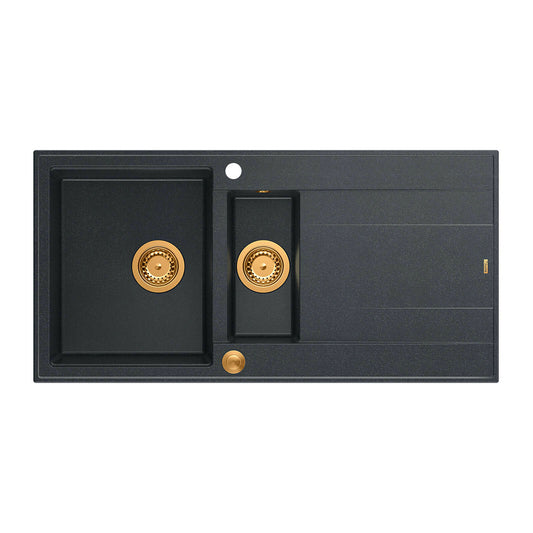 Quadron Unique Evan 156 Black Diamond - Copper Composite Sink 100x50 cm