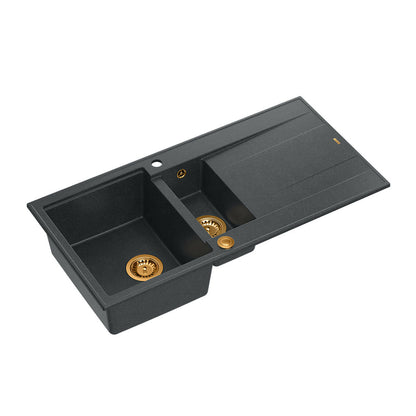 Quadron Unique Evan 156 Black Diamond - Copper Composite Sink 100x50 cm