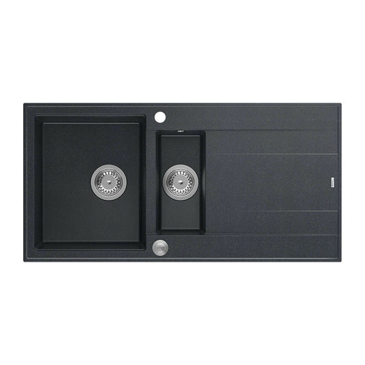 Quadron Unique Evan 156 Black Diamond - Stainless Steel Composite Sink 100x50 cm
