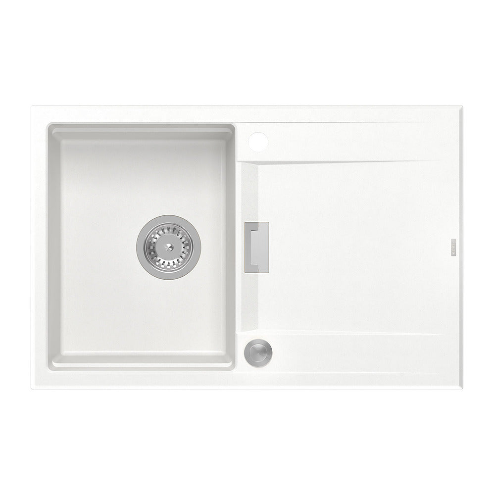 Quadron Unique Oven White - Stainless Steel Composite Sink 76x50 cm