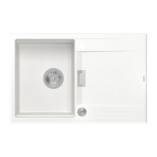Quadron Unique Oven White - Stainless Steel Composite Sink 76x50 cm