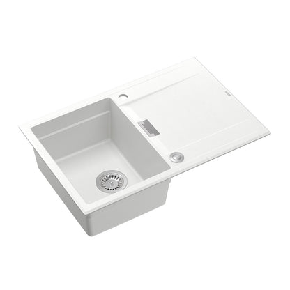 Quadron Unique Oven White - Stainless Steel Composite Sink 76x50 cm