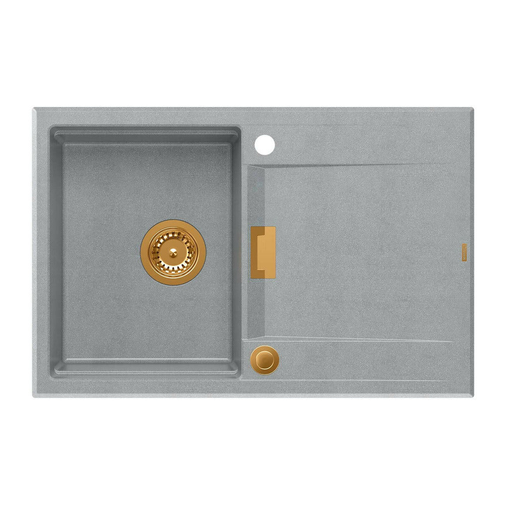 Quadron Unique Oven Composite Sink Built-in Grey - Copper 76x50 cm