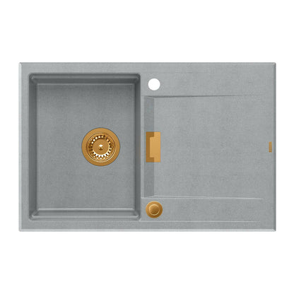 Quadron Unique Oven Composite Sink Built-in Grey - Copper 76x50 cm