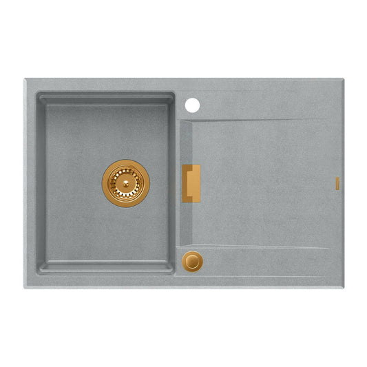 Quadron Unique Oven Composite Sink Built-in Grey - Copper 76x50 cm