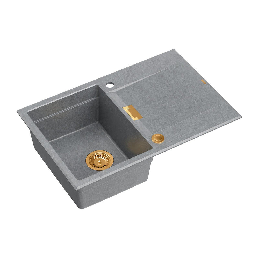 Quadron Unique Oven Composite Sink Built-in Grey - Copper 76x50 cm