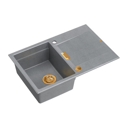 Quadron Unique Oven Composite Sink Built-in Grey - Copper 76x50 cm