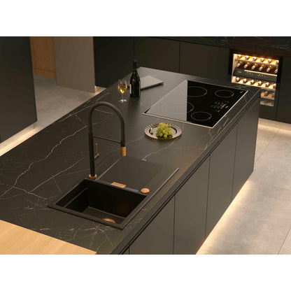 Компонентна мивка Quadron Unique Oven черен въглен - мед 76x50 см