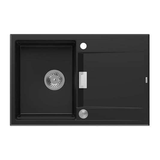Quadron Unique Oven Black Carbon - Stainless Steel Composite Sink 76x50 cm