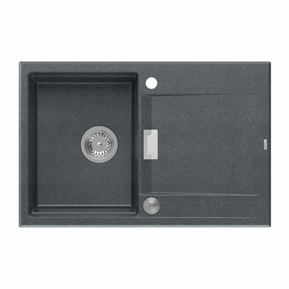 Quadron Unique Oven Black Diamond - Stainless Steel Composite Sink 76x50 cm