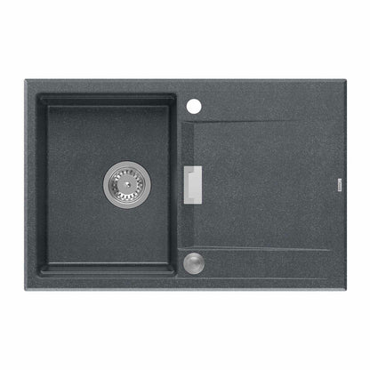 Quadron Unique Oven Black Diamond - Stainless Steel Composite Sink 76x50 cm