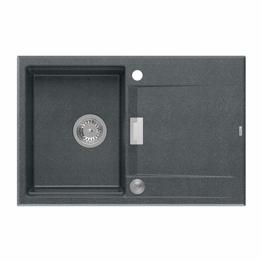 Quadron Unique Oven Black Diamond - Stainless Steel Composite Sink 76x50 cm