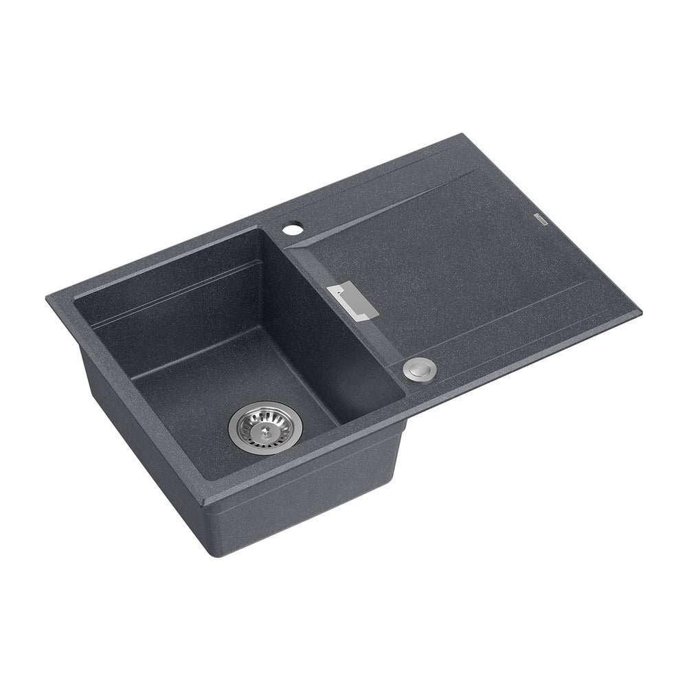 Quadron Unique Oven Black Diamond - Stainless Steel Composite Sink 76x50 cm