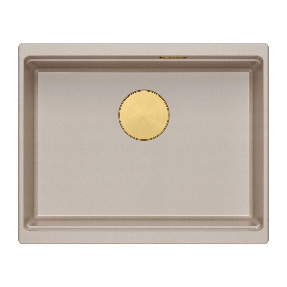 Композитна мивка под плот Quadron Logan 100 беж - злато 56x45 cm