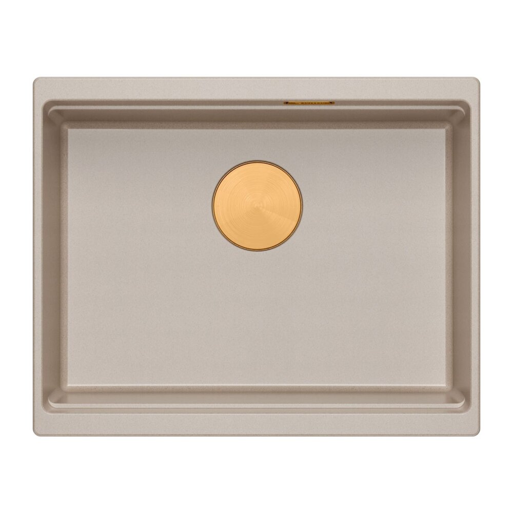 Композитна мивка под плот Quadron Logan 100 беж - мед 56x45 cm