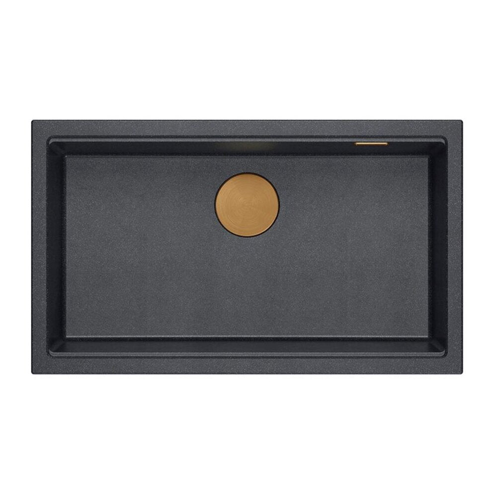 Композитна мивка под плот Quadron Logan 110 черен диамант - мед 76x44 cm