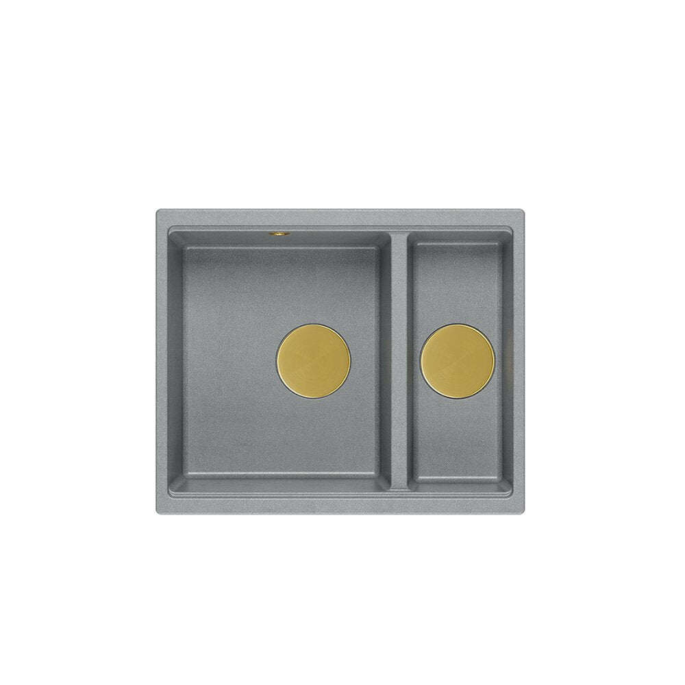 Quadron Logan 150 Composite Sink Built-in Gray - Gold 56x46 cm