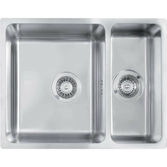 Deante Egeria Satin Stainless Steel Sink 2 Bowls 58x44 cm