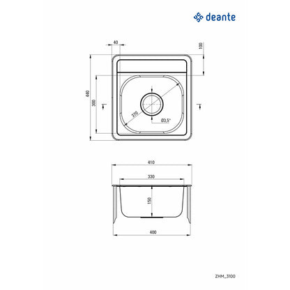 Deante Mercato Sink 41x44 cm