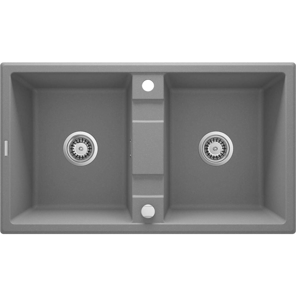 Deante Eridan Granite Sink 2 Bowls 50x86 cm Grey