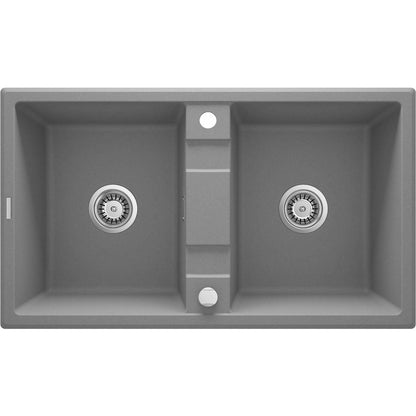 Deante Eridan Granite Sink 2 Bowls 50x86 cm Grey