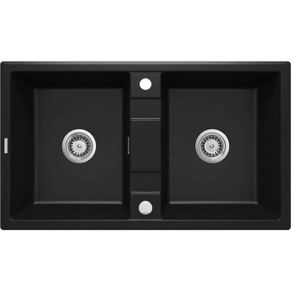 Мивки гранит Deante Eridan 2 чаши 50x86 см черно