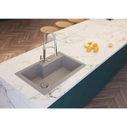 Deante Eridan Granite Sink 50x80 cm Grey