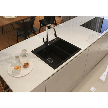 Deante Eridan Granite Sink 52x60 cm Black