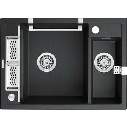 Кухненска мивка от гранит Deante Magnetic 50x69 см графит