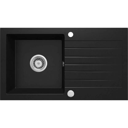 Чешма гранит Deante Zorba 1 чаша с отвод 44x76 см черен