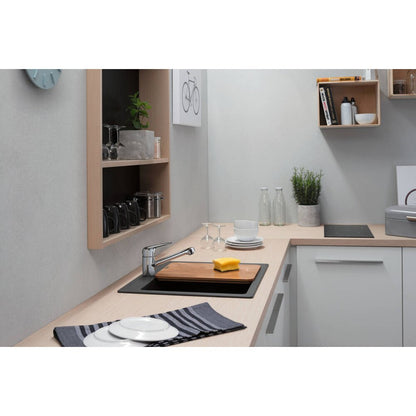 Комбинирана мивка Hansgrohe S51 SilicaTec сив бетон 56x51 см