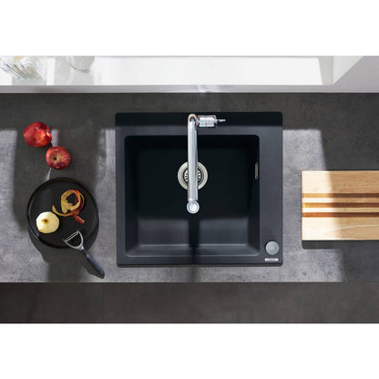 Комбинирана мивка Hansgrohe S51 SilicaTec сив бетон 56x51 см