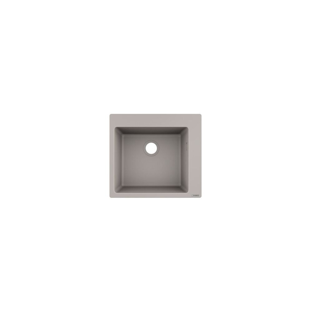 Комбинирана мивка Hansgrohe S51 SilicaTec сив бетон 56x51 см