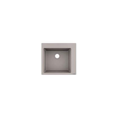 Комбинирана мивка Hansgrohe S51 SilicaTec сив бетон 56x51 см