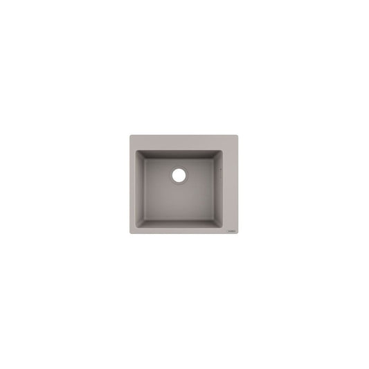 Hansgrohe S51 SilicaTec Composite Sink Concrete Grey 56x51 cm