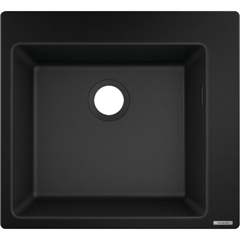 Hansgrohe S51 SilicaTec Composite Sink in Hard Graphite 56x51 cm