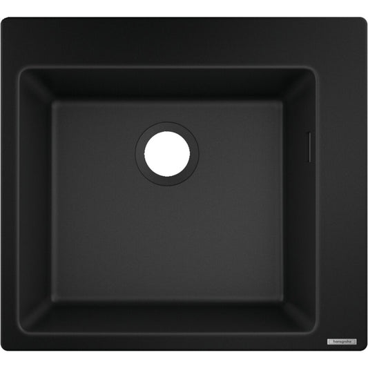 Hansgrohe S51 SilicaTec Composite Sink in Hard Graphite 56x51 cm