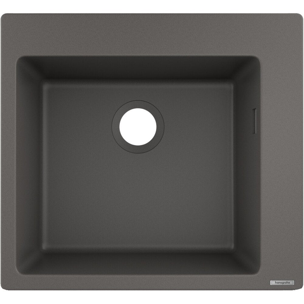 Композитна мивка Hansgrohe S51 SilicaTec сиво камък 56x51 см