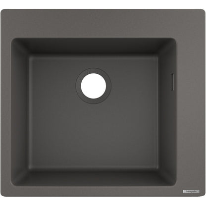 Композитна мивка Hansgrohe S51 SilicaTec сиво камък 56x51 см