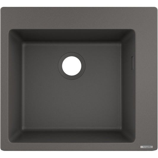 Hansgrohe S51 SilicaTec Composite Sink Stone Grey 56x51 cm