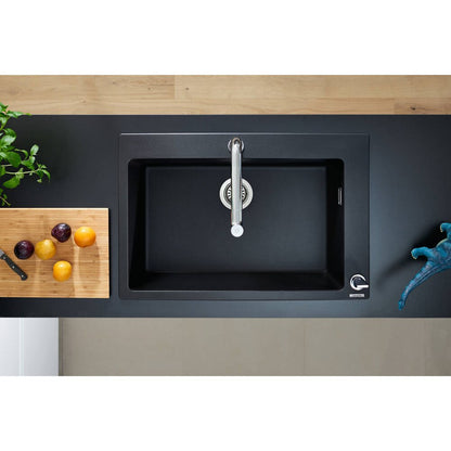 Чугунена мивка Hansgrohe S51 SilicaTec черен графит 77x51 см