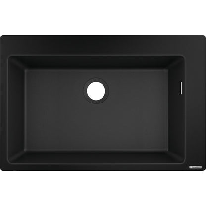 Чугунена мивка Hansgrohe S51 SilicaTec черен графит 77x51 см
