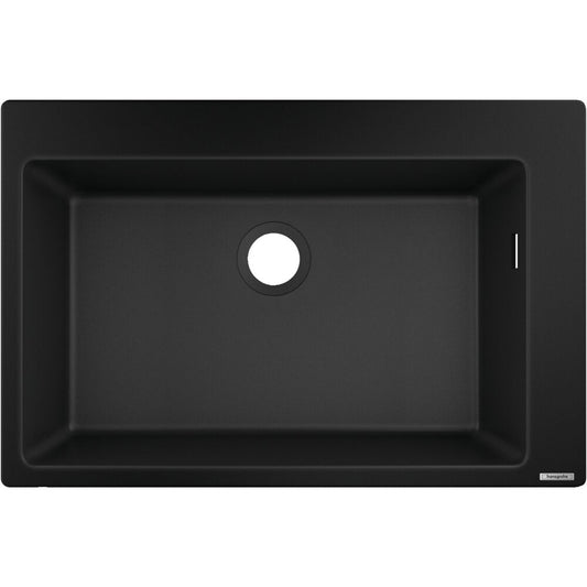Hansgrohe S51 SilicaTec Composite Sink in Hard Graphite 77x51 cm
