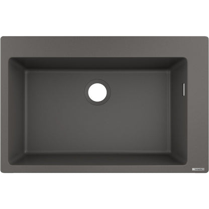 Hansgrohe S51 SilicaTec Composite Sink Grey Stone 77x51 cm
