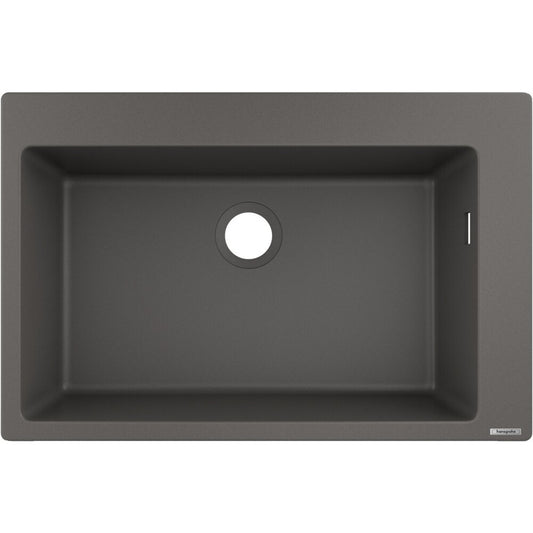 Hansgrohe S51 SilicaTec Composite Sink Grey Stone 77x51 cm