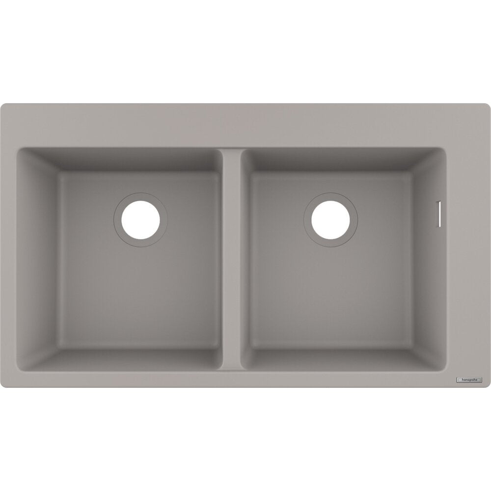 Композитна чиния Hansgrohe S51 SilicaTec сив бетон 88x51 см