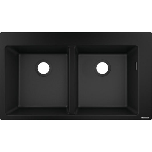 Hansgrohe S51 SilicaTec Composite Sink Black Graphite 88x51 cm