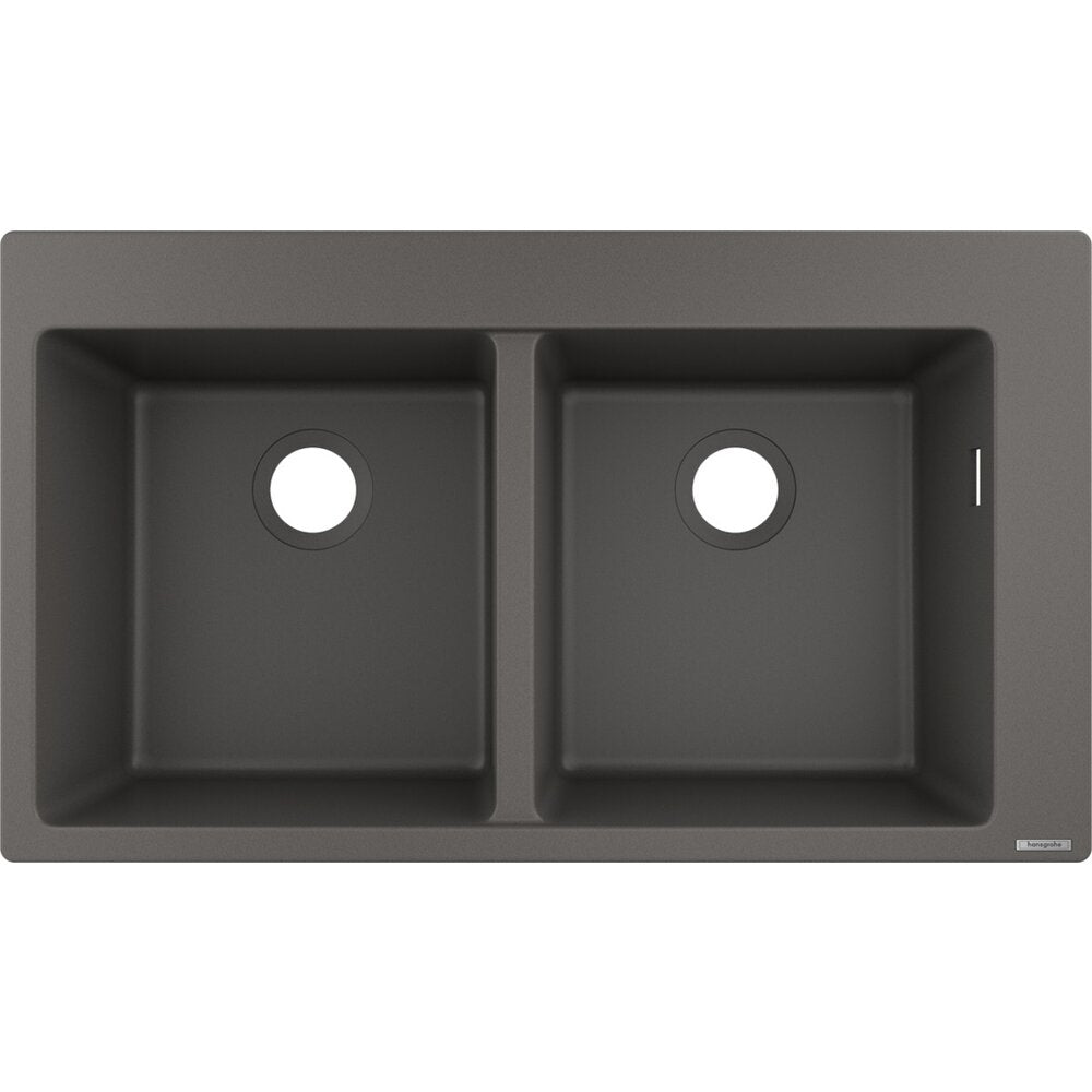 Hansgrohe S51 SilicaTec Composite Sink Grey Stone 88x51 cm