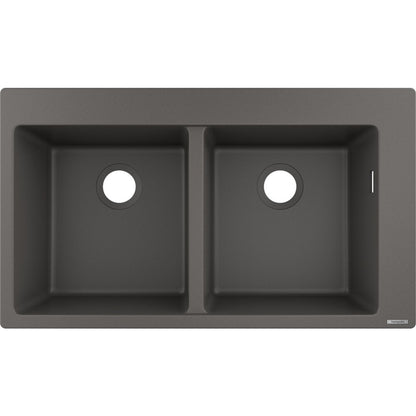 Hansgrohe S51 SilicaTec Composite Sink Grey Stone 88x51 cm