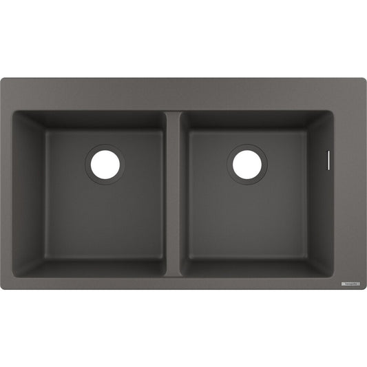 Hansgrohe S51 SilicaTec Composite Sink Grey Stone 88x51 cm